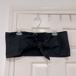 Express NWT Black Tie Smocked Bando size medium